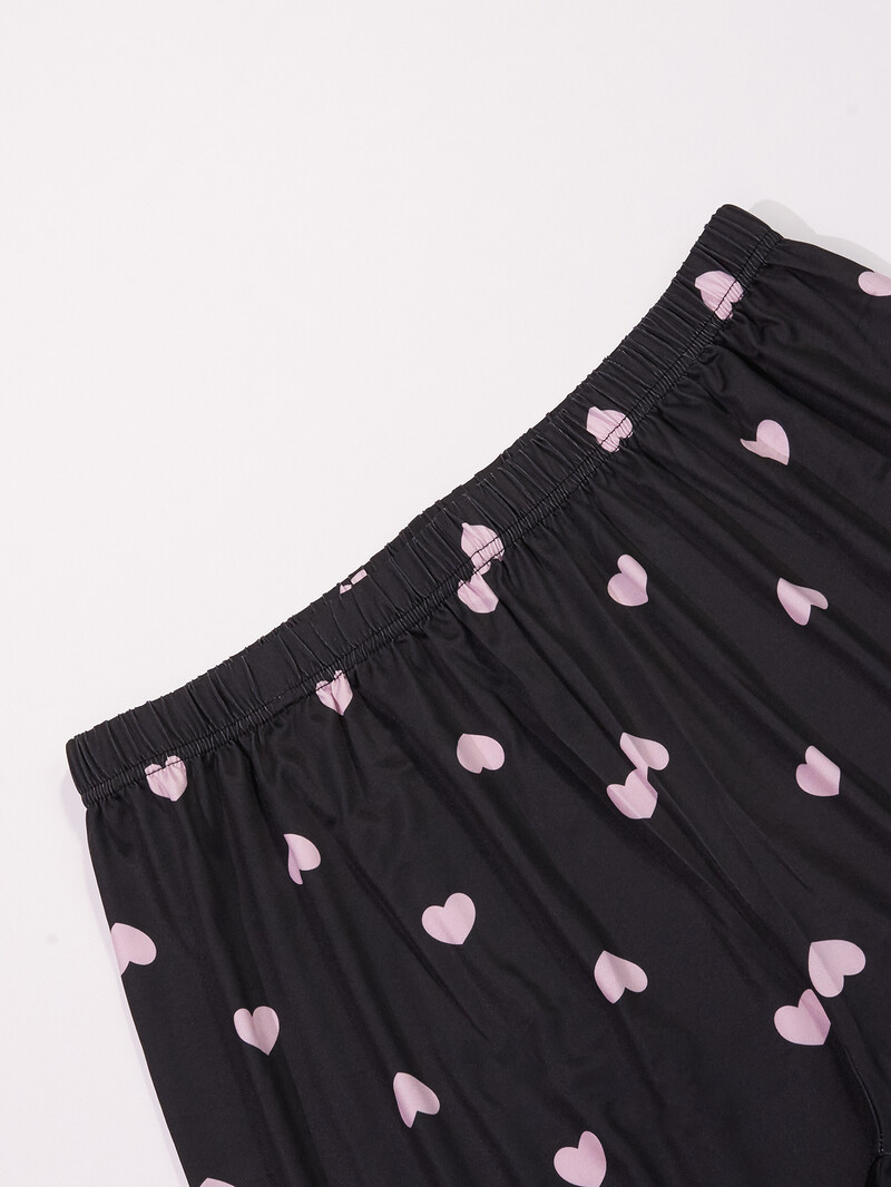 Nagy méretű otthoni szett, kétrészes hosszú ujjú nadrággarnitúra, molett pizsama kívül is hordható 1XL-5XL plus size méretben