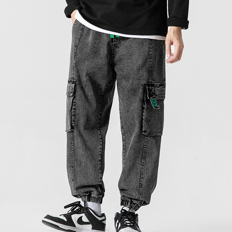 Dizajnové veľké pánske džínsy, veľké veľkosti, voľné, nadrozmerné, M-7XL, 8XL, jarné a jesenné, členkové, ležérne, vysoko kvalitné džínsové pánske nohavice