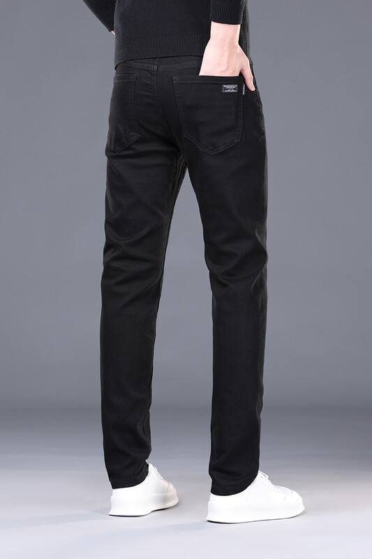 Blugi pentru bărbați noi de primăvară și vară, ediție coreeană simplificată, slim fit, cu picior drept, în formă versatilă, cu talie mijlocie, blugi pentru bărbați elastici