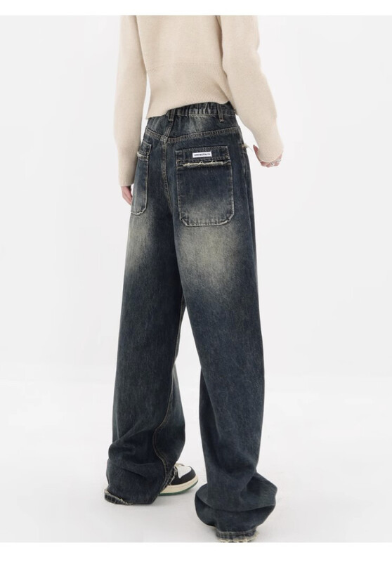 Dámske voľné džínsy Harajuku Y2K, streetwear, retro móda s vysokým pásom, voľné široké nohavice, džínsy
