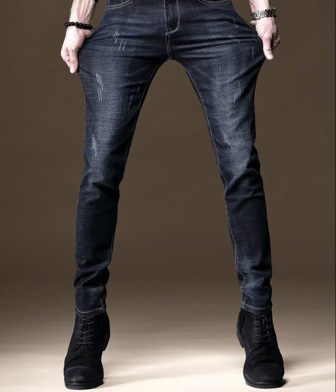 Új Férfi Luxus koreai divat Boyfriend Vintage férfi farmer őszi felsőkategóriás alkalmi ceruzanadrág farmer sztreccs vékony farmer férfi