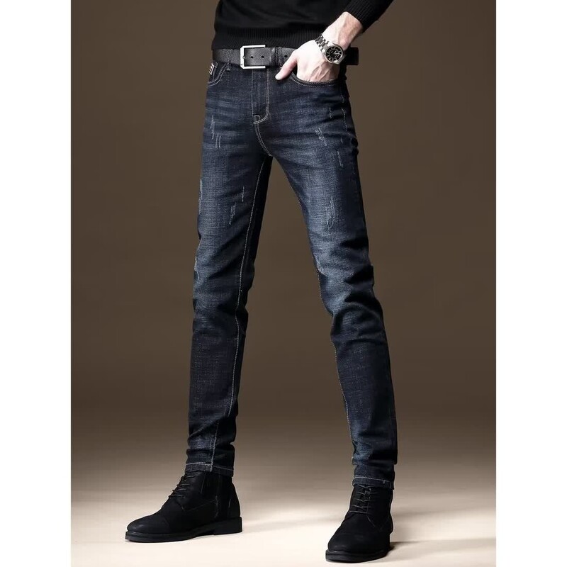 Új Férfi Luxus koreai divat Boyfriend Vintage férfi farmer őszi felsőkategóriás alkalmi ceruzanadrág farmer sztreccs vékony farmer férfi