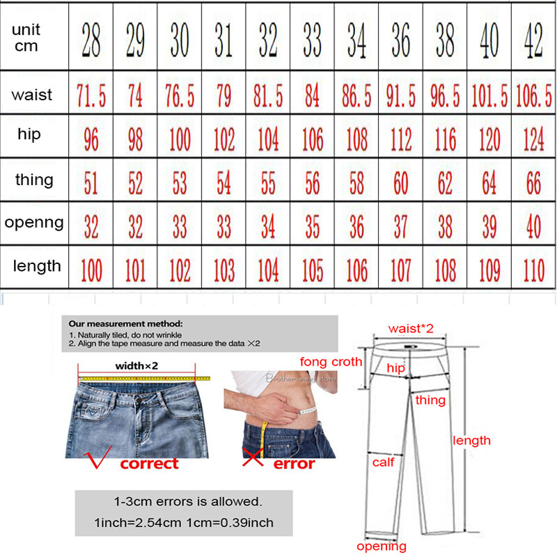 Υψηλής ποιότητας Ανδρικά Casual Jeans Denim Hole Ruined Hip Hop Biker Straight Παντελόνι Ανδρικό Casual Παντελόνι Plus Size