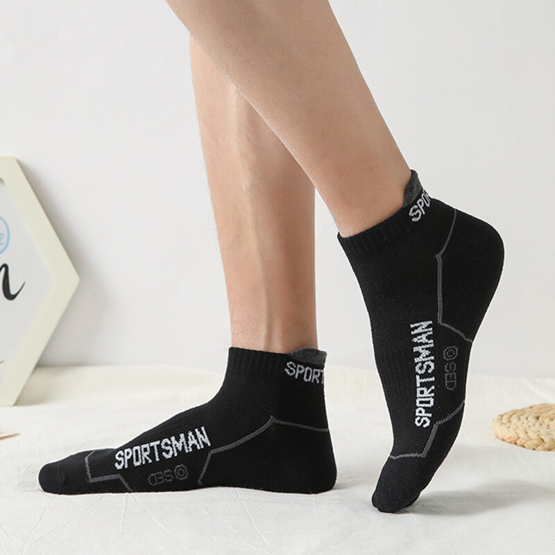 6 pár zokni Férfi rövid zokni Izzadságelnyelő és illatos kosárlabda zokni Futó sportzokni Légáteresztő hálós férfi zokni