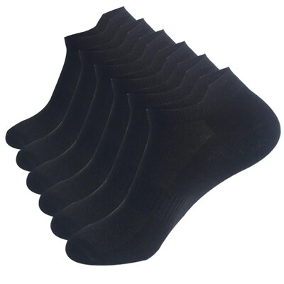 6 pari čarapa za gležnjeve Ženske i muške Studentske pamučne ušne čarape za par, Nove mrežaste atletske atletske sportske trkaće jednobojne čarape za čamac