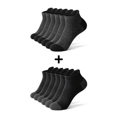 AOTOLK 6/12 pár pamut férfi és női zokni sport egyszínű férfi rövid zokni kerékpározás légáteresztő boka nyári futózokni