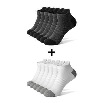 AOTOLK 6/12 pár pamut férfi és női zokni sport egyszínű férfi rövid zokni kerékpározás légáteresztő boka nyári futózokni