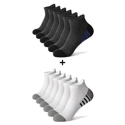 AOTOLK 6/12 pár pamut férfi és női zokni sport egyszínű férfi rövid zokni kerékpározás légáteresztő boka nyári futózokni