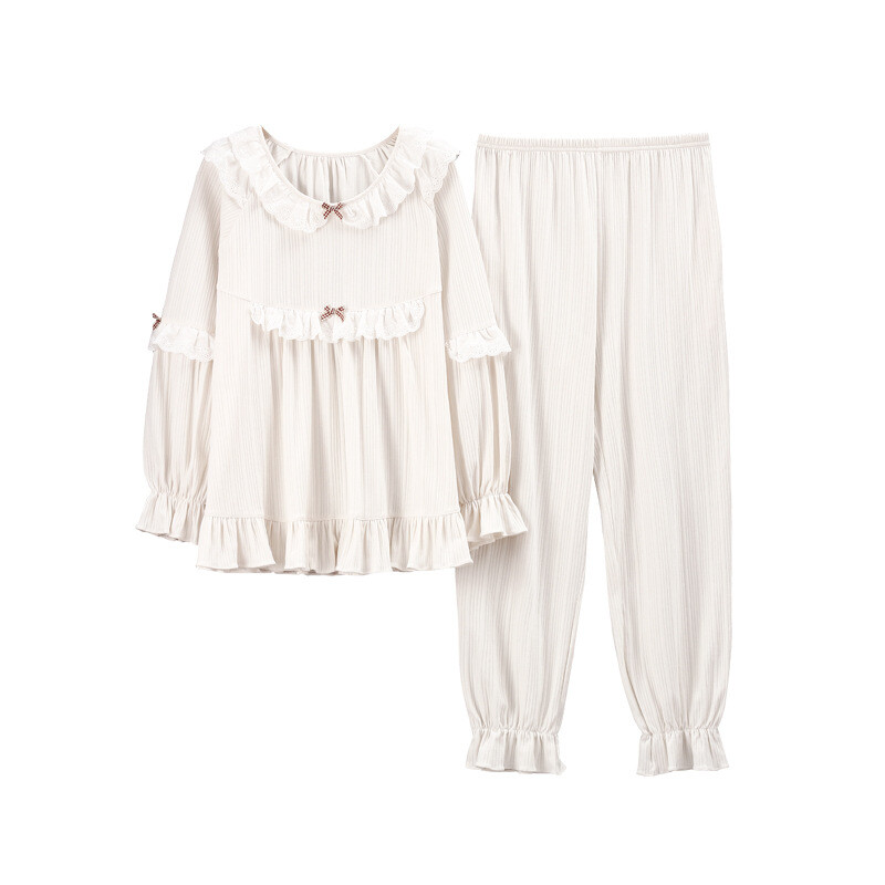 Μακρυμάνικα Σετ Πυτζάμες Γυναικείες Φθινοπωρινά Σατέν Πυτζάμες Σετ Νυχτικά Πιτζάμες Νεαρά Σετ Πιτζάμες Γυναικεία ρούχα για το σπίτι