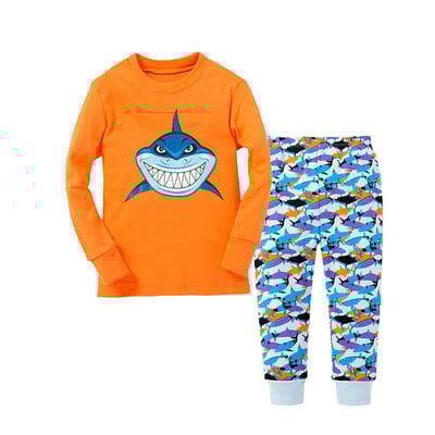 Seturi de pijamale pentru băieți 2 până la 3 4 5 6 7 8 ani, bumbac, cu mânecă lungă, pijama pentru băieți, toamnă iarnă, set de lenjerie de dormit pentru copii.