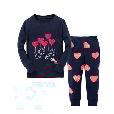 Seturi de pijamale pentru băieți 2 până la 3 4 5 6 7 8 ani, bumbac, cu mânecă lungă, pijama pentru băieți, toamnă iarnă, set de lenjerie de dormit pentru copii.