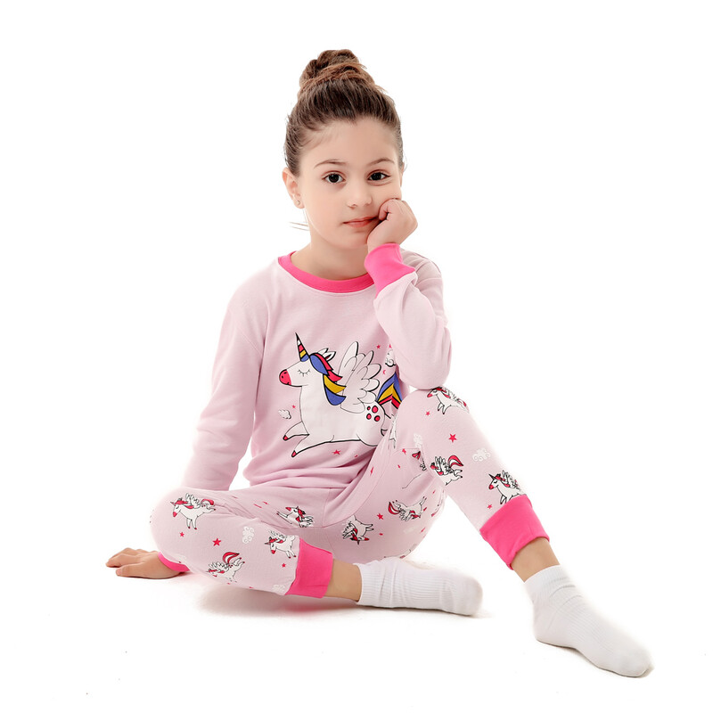 Seturi de pijamale pentru băieți 2 până la 3 4 5 6 7 8 ani, bumbac, cu mânecă lungă, pijama pentru băieți, toamnă iarnă, set de lenjerie de dormit pentru copii.