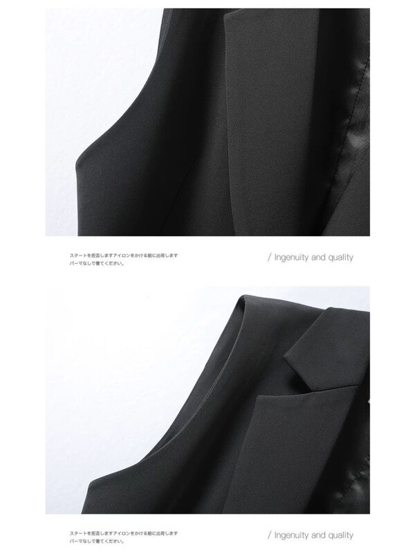 Női hajtókás galléros mellény kabát, egysoros, ujjatlan, klasszikus egyszínű, elegáns vintage irodai női dzseki