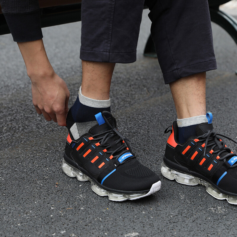 5 pari/kompresija čarapa za trčanje Muške gležnjeve Šarene pruge Češljani pamuk Kompresijske kratke muške čarape 5 boja Novo 2024.