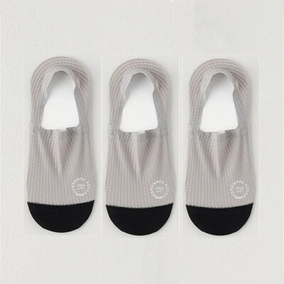 3 pár vékony férfi jégselyem varrat nélküli láthatatlan zokni papucs lélegző kockás csúszásgátló zokni férfi pamut alsó zokni nyár