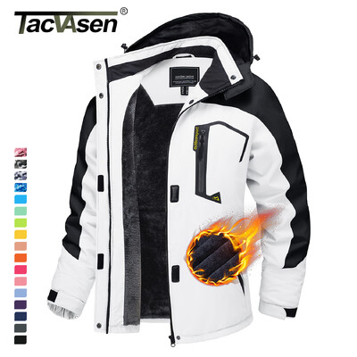 TACVASEN Γυναικεία χειμερινή μόδα μπουφάν Snowboard για σκι Thermal Fleece Αδιάβροχο Fish Casual Work Μπουφάν βροχής Windbreaker Parka