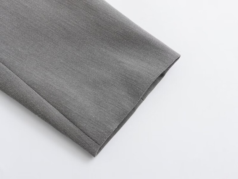 TRAF pilkas negabaritinis ilgas švarkas moteriškas dvieilis švarkas moterims žiemos biuro striukė Moteriškas vyriškas švarkas, 2024 m.