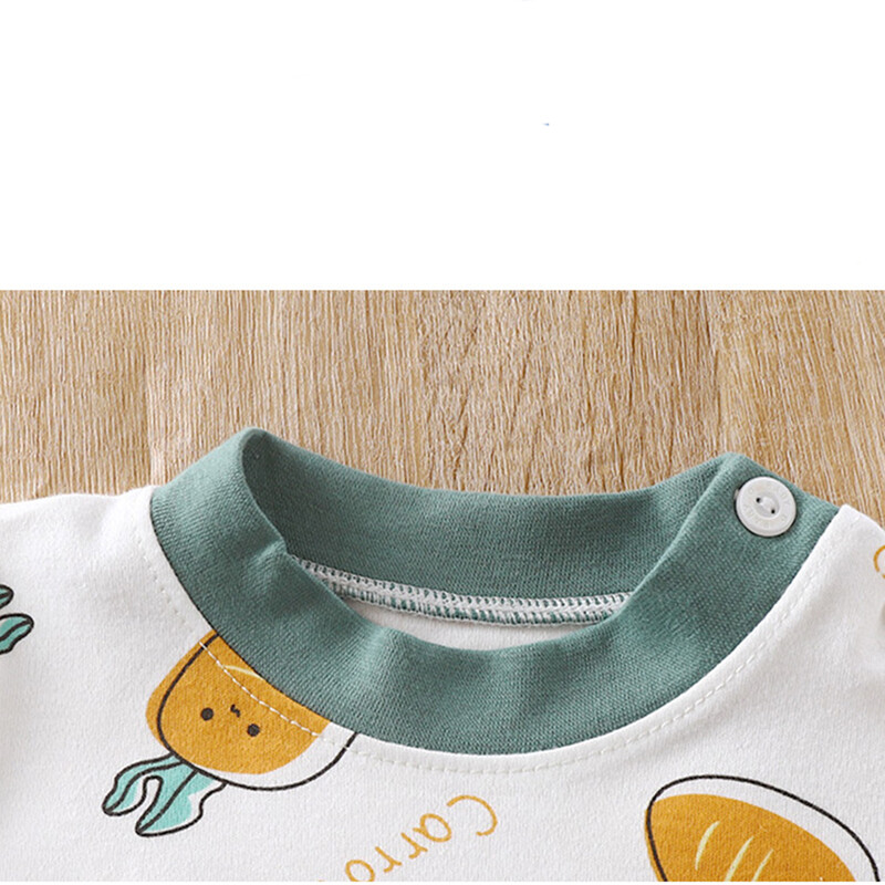 Σετ πιτζάμες για αγόρια για κορίτσια Εκτύπωση κινουμένων σχεδίων μακρυμάνικο χαριτωμένο μπλουζάκι με παντελόνι Μικρό μωρό, φθινόπωρο, ρούχα ύπνου