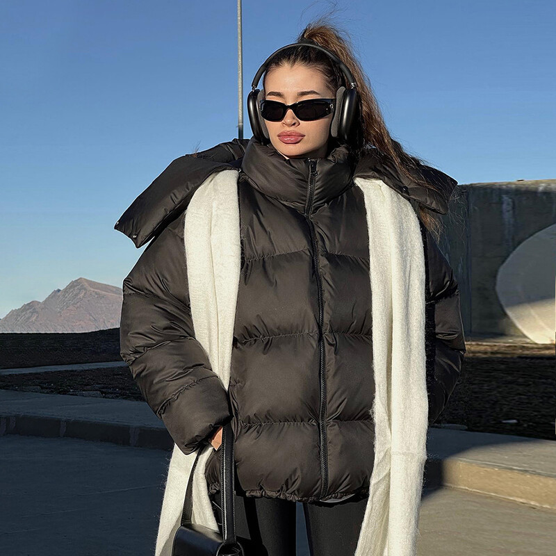 Moteriška Lengva Prabangus Climb Mountains Lydekos medvilninė striukė -15 ℃-0 ℃ Žiema Nauja Moteris Madinga Laisva Stora Šilta Patogi Kasdieninė striukė