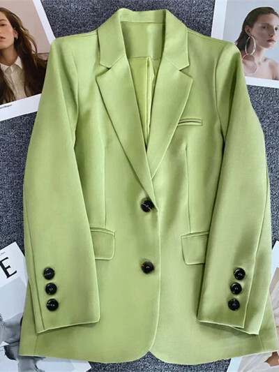 Ženska jakna Novo u korejskoj modi Gornji dio malog odijela Smeđe odijelo Kaput Odjeća Široka ravna temperamentna uska jakna za žene