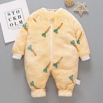 Koraljne baršunaste pidžame za dječake Djevojčice Debele flanelske kombinezone za malu djecu Topli kombinezoni Dječja deka iz crtića Jesen Zima Odjeća za spavanje