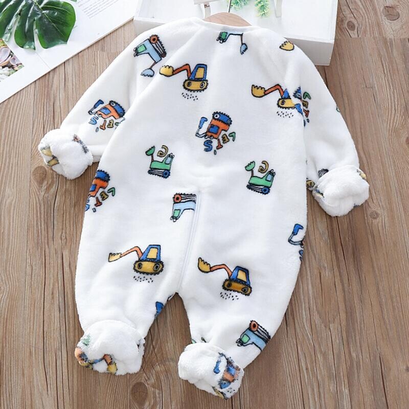 Koraljne baršunaste pidžame za dječake Djevojčice Debele flanelske kombinezone za malu djecu Topli kombinezoni Dječja deka iz crtića Jesen Zima Odjeća za spavanje