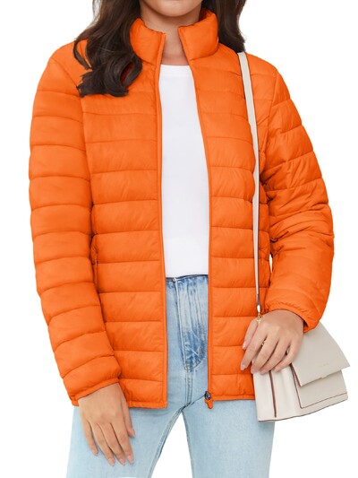 TACVASEN pufer jakna s punim patentnim zatvaračem Ženska zimska lagana prošivena topla kaputi Ležerna vjetrovka Oversize Outwear Outdoor