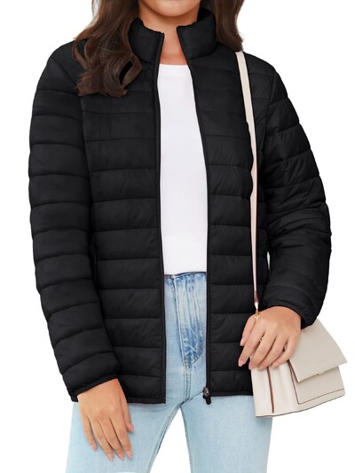 TACVASEN pufer jakna s punim patentnim zatvaračem Ženska zimska lagana prošivena topla kaputi Ležerna vjetrovka Oversize Outwear Outdoor