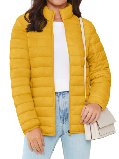 TACVASEN pufer jakna s punim patentnim zatvaračem Ženska zimska lagana prošivena topla kaputi Ležerna vjetrovka Oversize Outwear Outdoor
