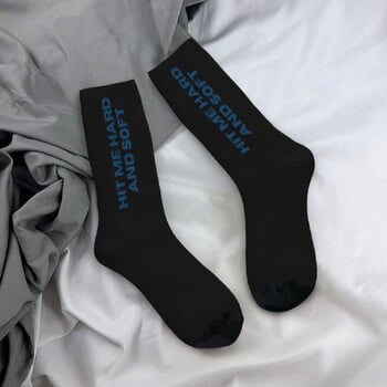 Billies Hit Me Hard and Soft Socks Ανδρικές Γυναικείες Πολυεστερικές Αστείες Happy Eilishs Κάλτσες Καινοτομία Άνοιξη Καλοκαίρι Φθινόπωρο Χειμερινές κάλτσες Δώρα