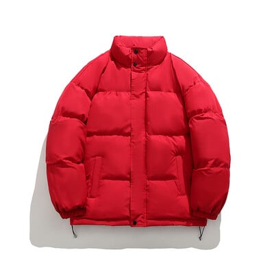 Jachete de iarnă 2024, parka pentru femei, paltoane calde îngroșate, ocazional, jachete cu guler stand, culoare solidă pentru femei, îmbrăcăminte din puf, jachete