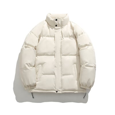 Jachete de iarnă 2024, parka pentru femei, paltoane calde îngroșate, ocazional, jachete cu guler stand, culoare solidă pentru femei, îmbrăcăminte din puf, jachete