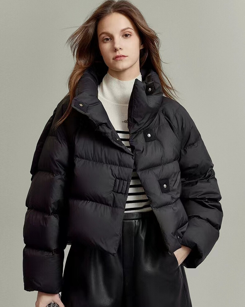 2024 m. nauji žieminiai drabužiai moteriška ruda medvilninė striukė trumpas korėjietiško stiliaus pastorintas švarkas