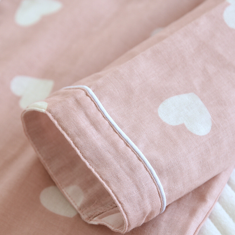Nová jarná a jesenná pyžamová súprava pre ženy, 100 % bavlnené nohavice s dlhým rukávom, dvojdielna súprava Love Lovely Sweet Home Functional Set