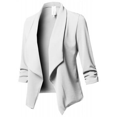 Femei Blazer Jachete Femei Costume Retro Palton Feminino OL Blazere Îmbrăcăminte exterioară Plus Size Cardigan scurt scurt, Mărime Plus