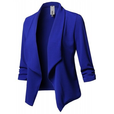 Femei Blazer Jachete Femei Costume Retro Palton Feminino OL Blazere Îmbrăcăminte exterioară Plus Size Cardigan scurt scurt, Mărime Plus