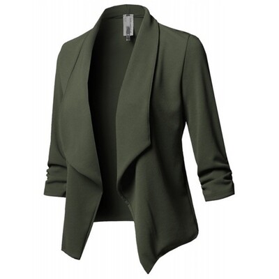 Femei Blazer Jachete Femei Costume Retro Palton Feminino OL Blazere Îmbrăcăminte exterioară Plus Size Cardigan scurt scurt, Mărime Plus
