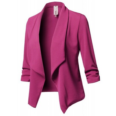 Femei Blazer Jachete Femei Costume Retro Palton Feminino OL Blazere Îmbrăcăminte exterioară Plus Size Cardigan scurt scurt, Mărime Plus