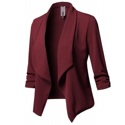 Femei Blazer Jachete Femei Costume Retro Palton Feminino OL Blazere Îmbrăcăminte exterioară Plus Size Cardigan scurt scurt, Mărime Plus