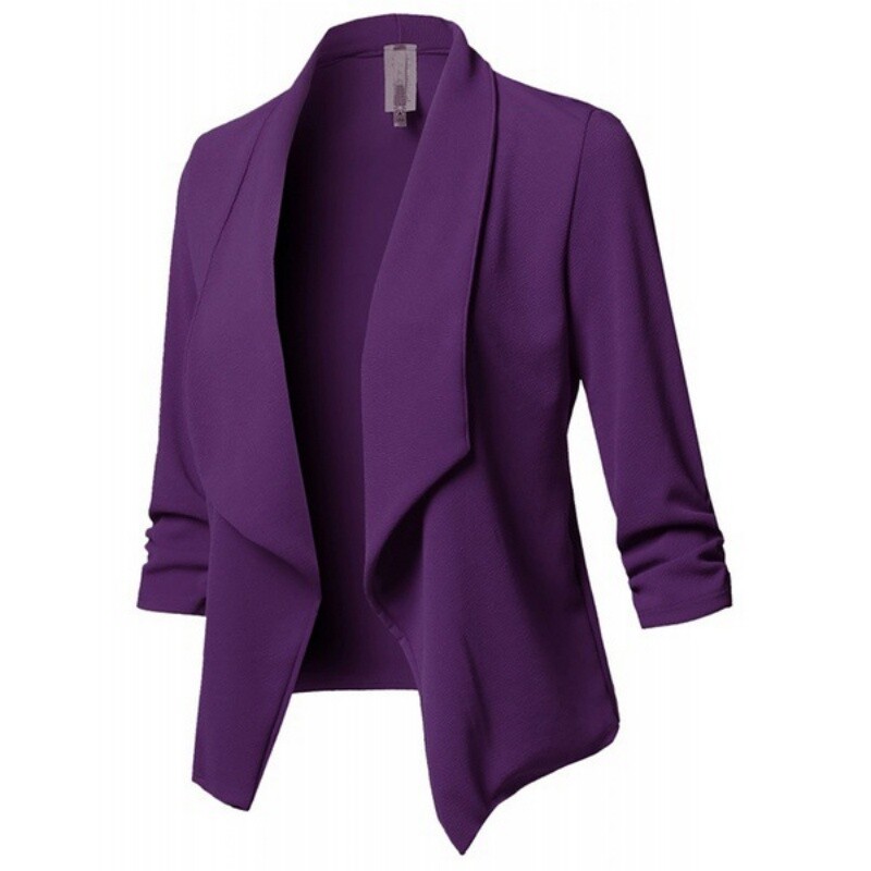 Femei Blazer Jachete Femei Costume Retro Palton Feminino OL Blazere Îmbrăcăminte exterioară Plus Size Cardigan scurt scurt, Mărime Plus