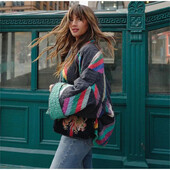 UNIZERA Jeseň/Zima 2023 Nový produkt Dámsky nový módny a ležérny všestranný kardigan s golierom a spletenou bavlnou