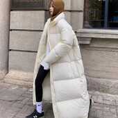 2024 Winter New Down Cotton X-long Parkas Γυναικείο χοντρό ζεστό κορεάτικο μπουφάν χειμερινά ρούχα αδιάβροχο γυναικείο παλτό