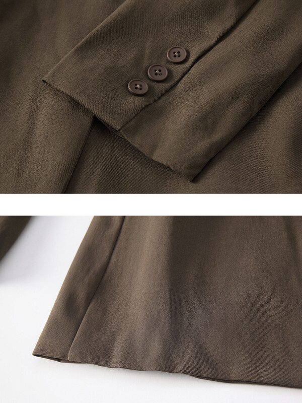 LANMREM öv összefűzött dizájn blézer női vintage hornyolt gallérral egygombos kabát divat 2024 tavaszi új ruházat 2AA4613