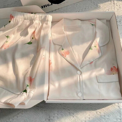 Stil Ins Elegant, fluturi colorați, pijamale pentru femei, la modă, la modă