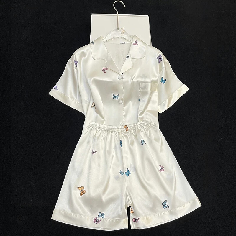 Stil Ins Elegant, fluturi colorați, pijamale pentru femei, la modă, la modă