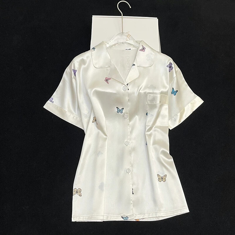 Stil Ins Elegant, fluturi colorați, pijamale pentru femei, la modă, la modă