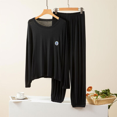 Naujo stiliaus moteriškas medvilninis laisvalaikio kostiumas ilgomis rankovėmis, korėjietiškos devynių taškų kelnės, dviejų dalių kostiumas namų priežiūrai, pižamų rinkiniai, miego marškinėliai