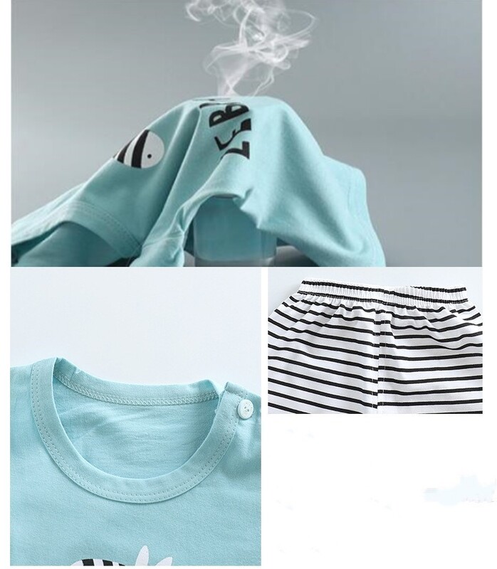 Gornji dio pidžame + hlače s printom crtića 2-dijelni komplet donjeg rublja Dječje Dječaci Djevojčice Pamučna spavaćica Proljetna jesen Odjeća 1-6 godina