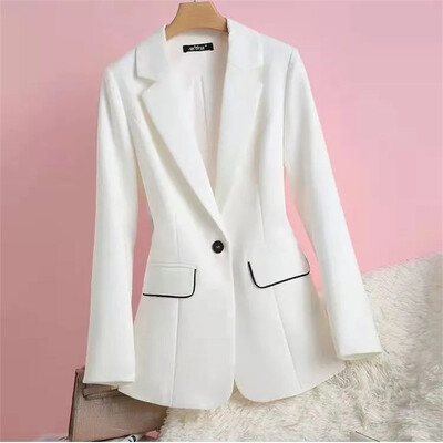 2024 Φθινόπωρο Άνοιξη Basic Blazer Γυναικείο κοστούμι Σακάκι Ρούχα Κουμπί Μόδα Μασίφ λεπτό σακάκι Γυναικείο παλτό Νέας άφιξης Εσώρουχα