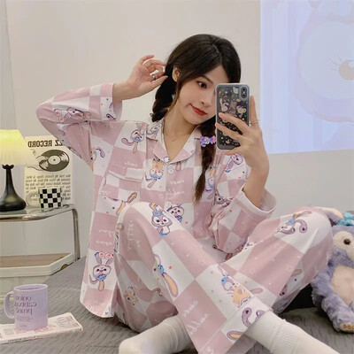 i star Dailu πιτζάμες φθινόπωρο νέο μακρυμάνικο παντελόνι casual σετ δύο τεμαχίων χαριτωμένο cartoon σαλονάκια Disney γυναικείες πιτζάμες